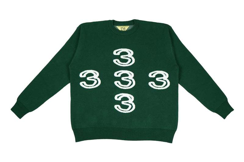 D3 | 333 Travel Mission Knit Sweater (Forest)