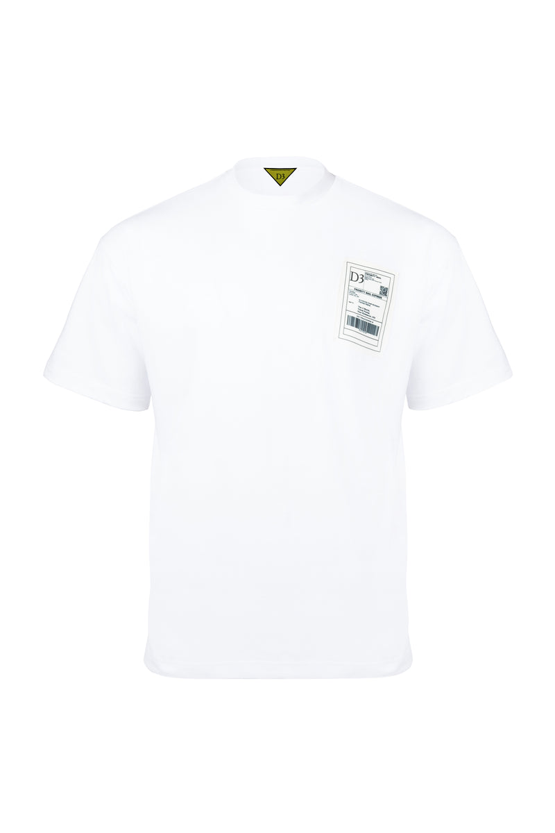 D3 | Shipping Label T-Shirt (White)